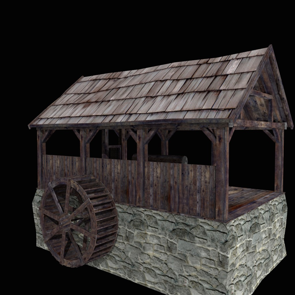 Medieval waterpowered sawmill preview image 3